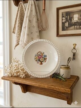 Vintage Salem China Basket PP Bread Plate • Cottagecore Grandmacore Cross Stitch